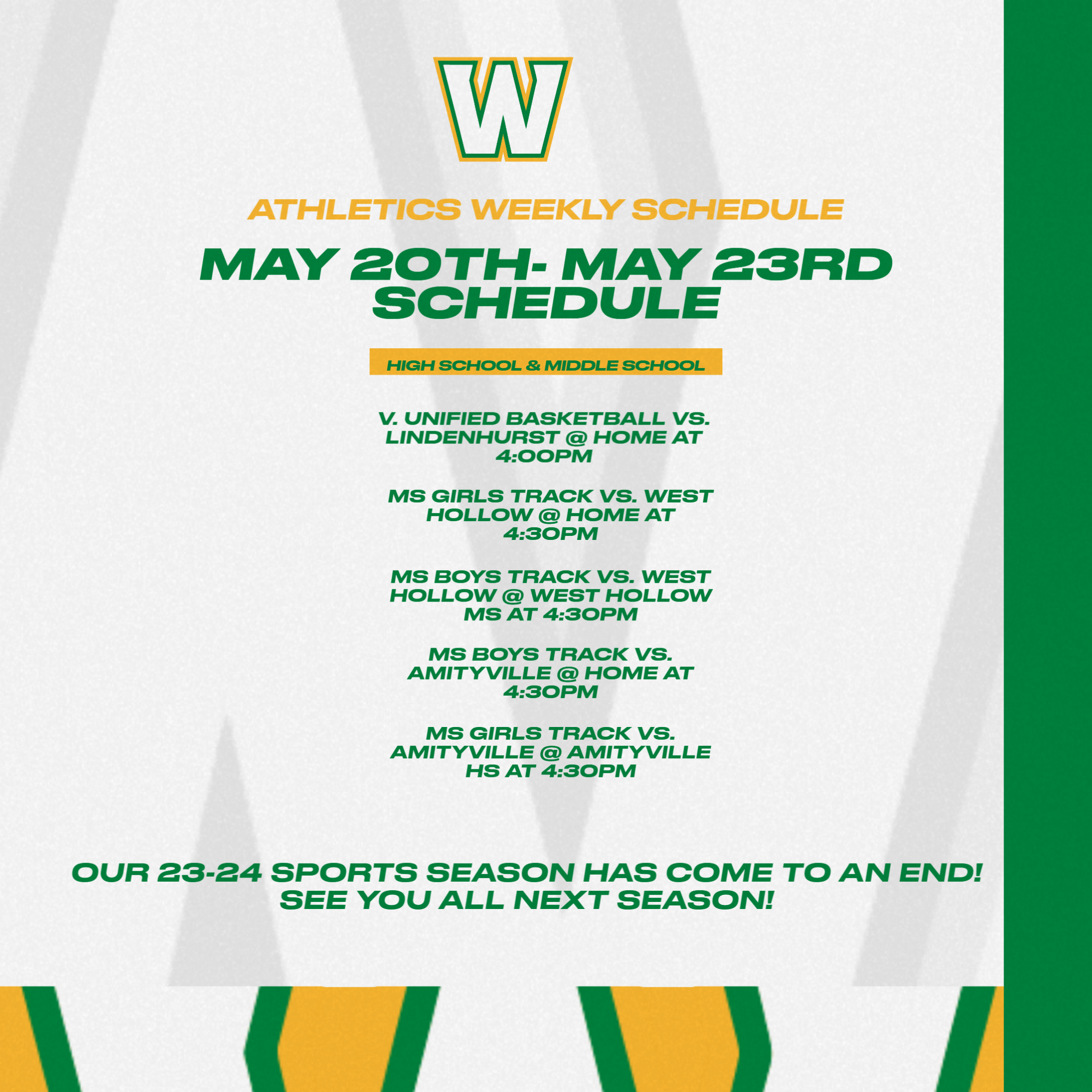 May 20th- May 23rd 